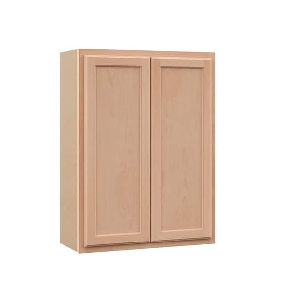 Recessed Panel 27 in. W x 12 in. D x 36 in. H Assembled Wall Kitchen Cabinet in Unfinished
