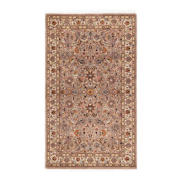 Solo Rugs Mogul One-of-a Kind Traditional Beige 3 ft. 1 in. x 5 ft. 3 in. Oriental Area Rug