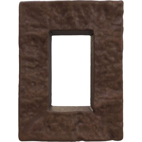 Ekena Millwork 4 in. W x 3 in. D x 7-7/8 in. H Universal Electrical Cover for StoneWall Faux Stone Siding Panels in Deep Creek