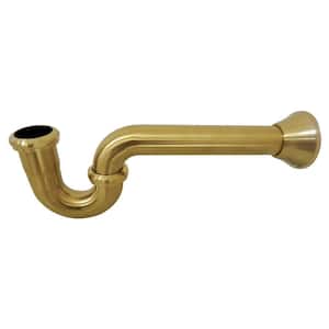 Vintage 1-1/2 in. Brass P- Trap in Brushed Brass