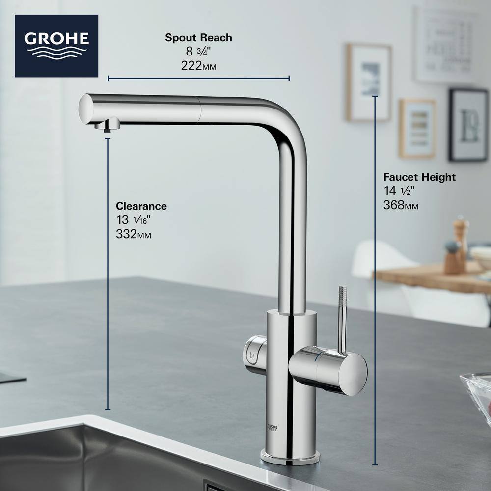 Starlight Chrome Single Handle Pull-Out Kitchen Faucet