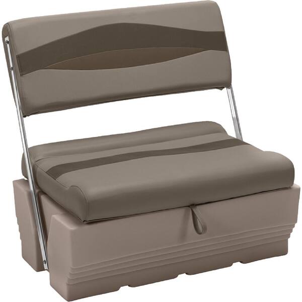 Unbranded Premier Pontoon Flip Flop Seat With Base, Mocha Java/Mushroom/Cafe