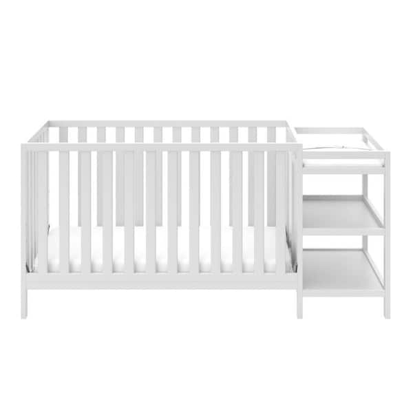 Storkcraft Pacific White 4-in-1 Convertible Crib and Changer