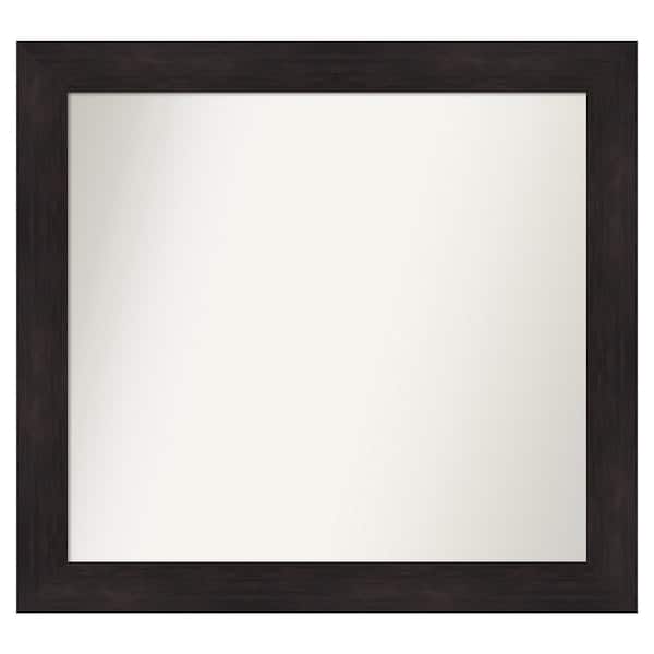 Amanti Art Furniture Espresso 37.75 in. x 34.75 in. Custom Non-Beveled Satin Recyled Polystyrene Bathroom Vanity Wall Mirror