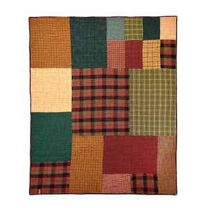 Campfire Square Red Cotton Throw