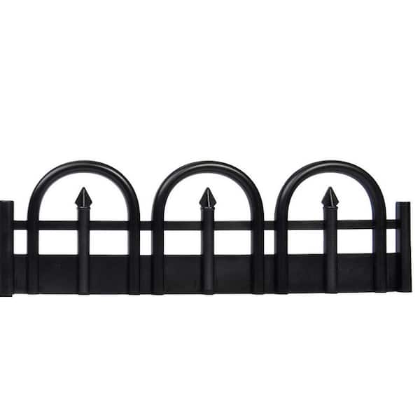 ProFlex 120 ft. x 4.5 in. Black Decorative Wrought Iron-Look No-Dig Plastic Landscape Edging Kit