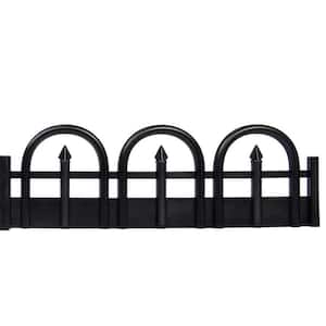 15 ft. x 4.5 in. Black Decorative Wrought Iron-Look No-Dig Plastic Landscape Edging Kit