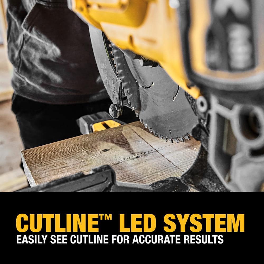 DEWALT 60V Lithium-Ion 12 in. Cordless Sliding Miter Saw Kit with 9.0Ah Battery Pack DCS781X1