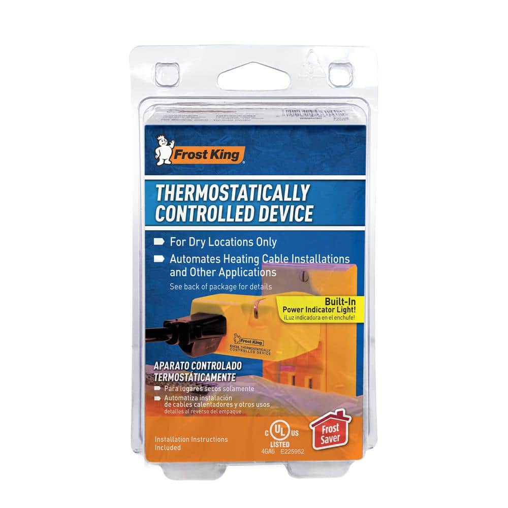 Yellow Self-Regulating Thermostat with Push Button Control