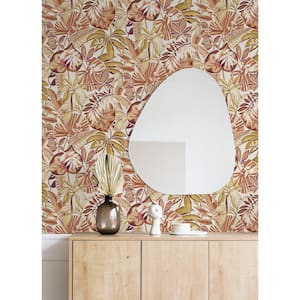Amber Feuilles Vinyl Peel and Stick Removable Wallpaper
