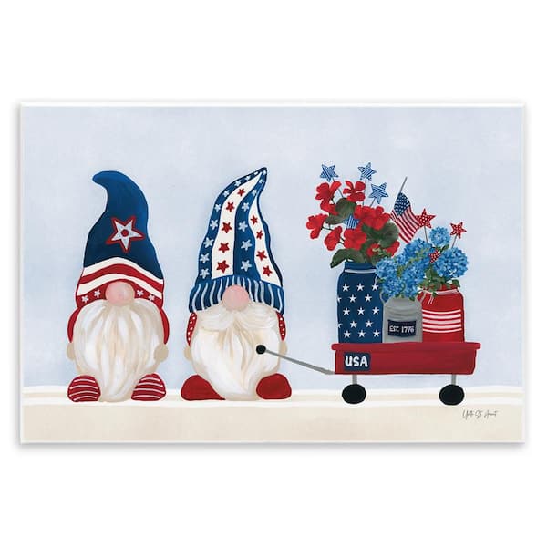 Stupell Industries American Gnome & Wagon by Yvette St. Amant Unframed Nature Graphic Art Print 13 in. x 19 in.