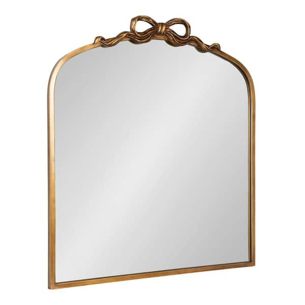 Arendahl Gold 28 in. W x 30 in. H Traditional Arch Metal Framed Mirror