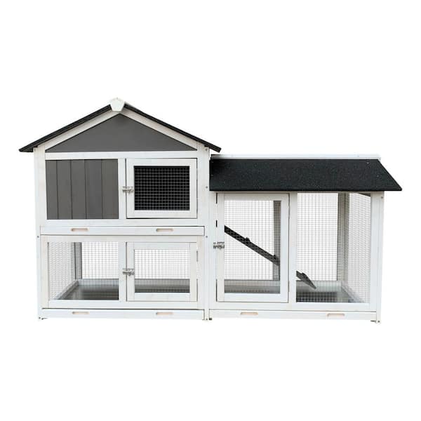 Tatayosi 61 in. L x 20.9 in. W x 37 in. H Wooden outdoor Small Animal ...