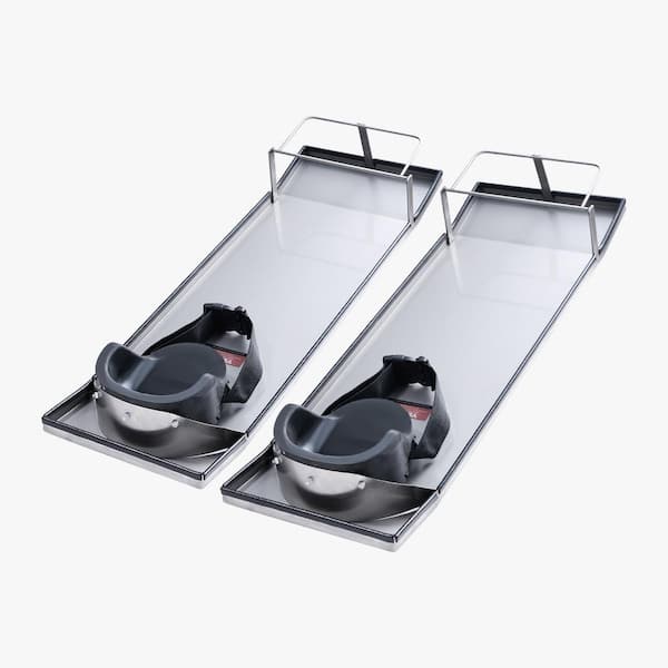 VEVOR Concrete Knee Boards Stainless Steel Concrete Sliders, Knee Boards For Concrete, Concrete Knee Pads Moving Sliders