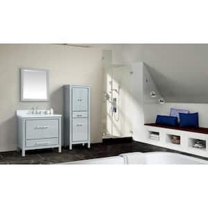 Riley 37 in. W x 22 in. D Bath Vanity in Sea Salt Gray with Engineered Stone Vanity Top in White and White Basin