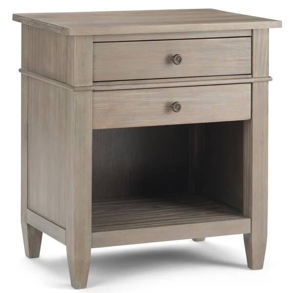 Simpli Home Carlton 2-drawer Solid Wood 24 In. Wide Transitional 