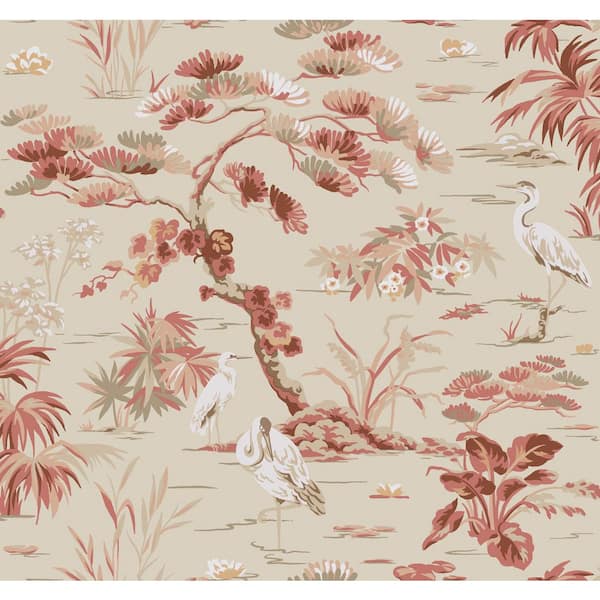 Bridgewater Coral Pink Wallpaper