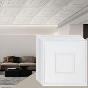 Ceiling Tiles, 12-Pack 24 x 24 in., Drop Ceiling Tiles Premium PVC Sheet 48 sq. ft. Total Square Footage Covered