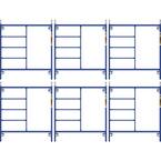 Safertstack 5 ft. x 5 ft. Steel Mason Scaffolding Frame, 6-Pack