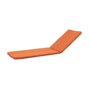 Nadine 23.75 in. x 13 in. Outdoor Patio Chaise Lounge Cushion in Rust Orange