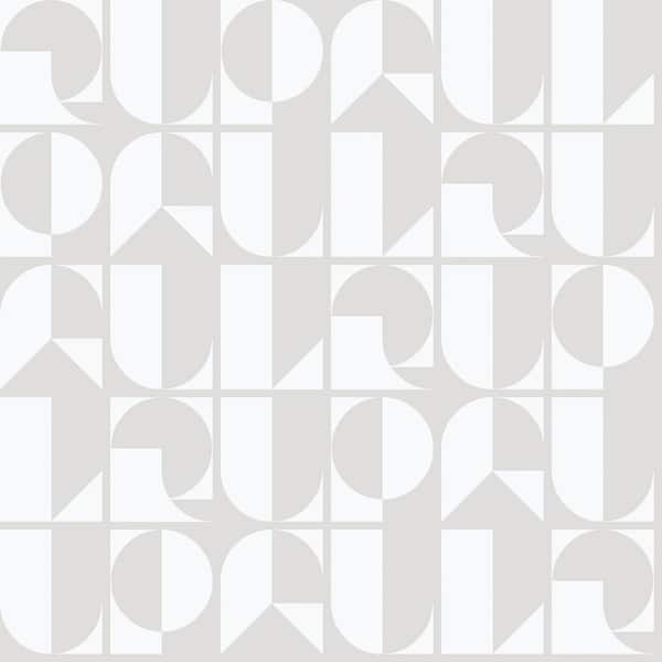 RUPAUL RuDeco Grey Vinyl Peel and Stick Wallpaper Sample