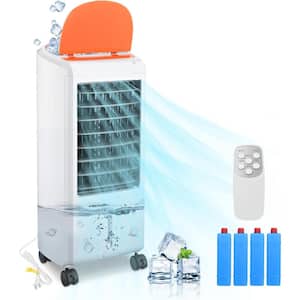 1800 CFM 1000 sq. ft. 3-in-1 Portable Evaporative Air Cooler with 1.58 Gal. Water Tank Remote Control 4 Ice Packs