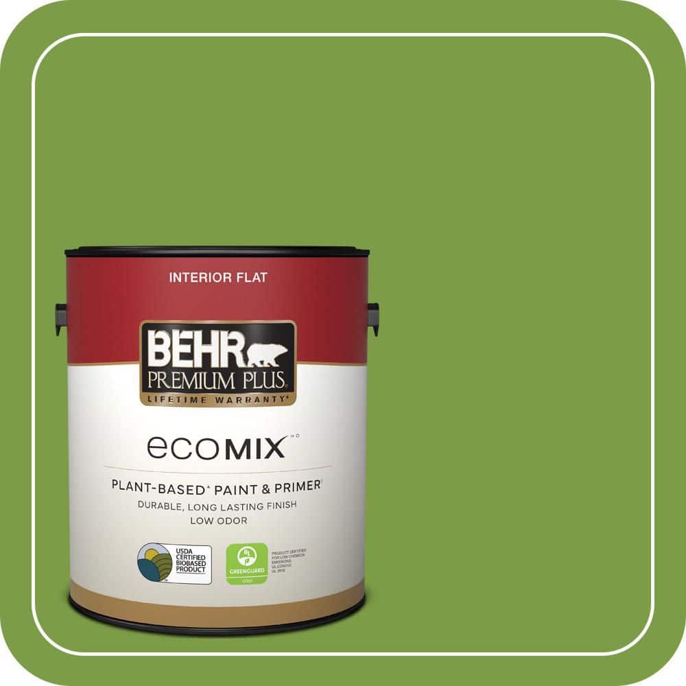 BEHR PREMIUM PLUS 1 gal. #420B-7 Pepper Grass Flat EcoMix Plant-Based ...