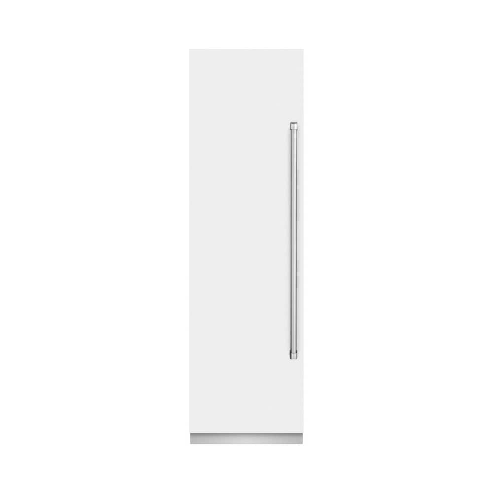 24 in. 12.4 cu. ft. Upright Column Freezer in White Matte with Graphite Gray Interior