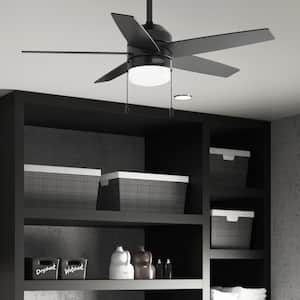 Bardot 44 in. Indoor Matte Black Ceiling Fan with Light Kit Included