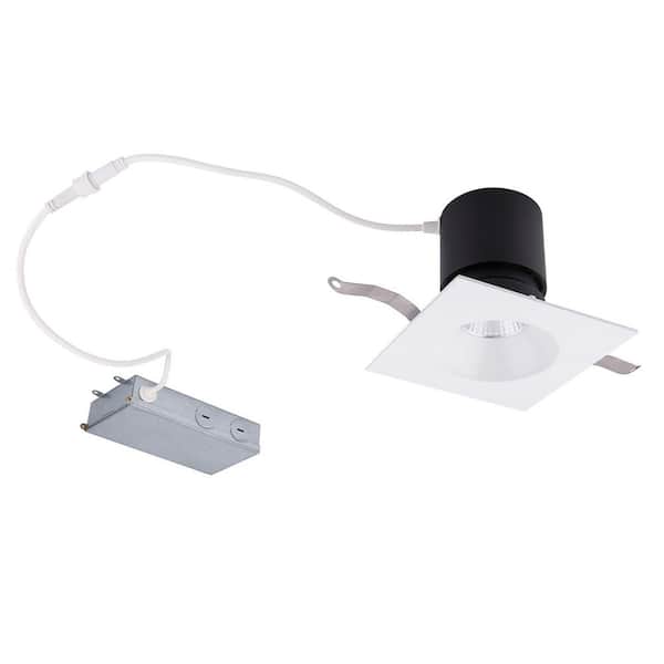 WAC LIMITED Patriot 3 in. Square Selectable CCT Remodel Canless White Integrated LED Recessed Light Kit