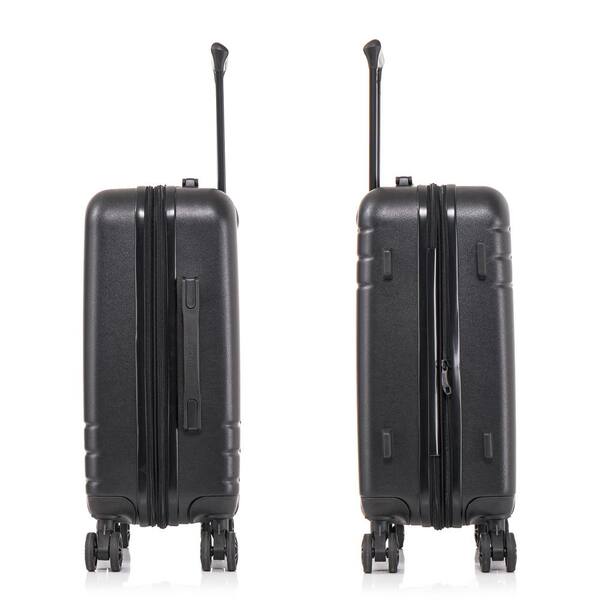 DUKAP Zahav Light-Weight 20 in. Black Hard side Spinner Luggage