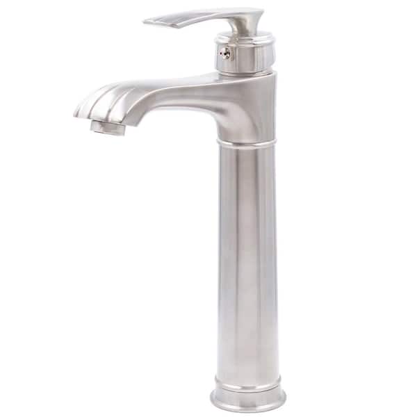 Novatto Ransom Single Hole Single-Handle Bathroom Faucet in Brushed Nickel