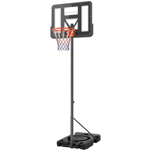 Adjustable Polycarbonate Portable Basketball Hoop - 43 in. Backboard and 4.6 to 10 ft. Rim Height