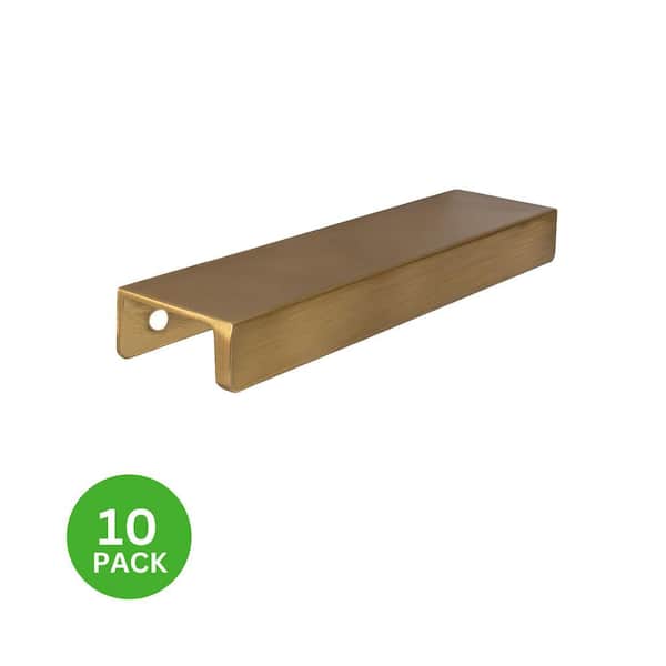 10-Pack Martin 5 in. (127 mm) Center-to-Center Satin Brass Edge Drawer Pull