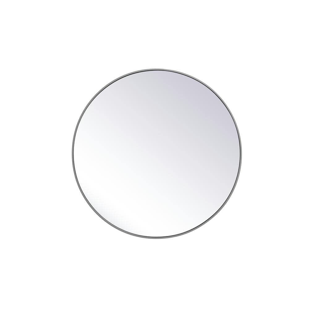 Medium Round Grey Modern Mirror (36 in. H x 36 in. W) WM8082Grey - The ...