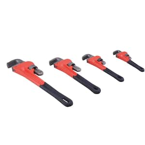 Adjustable Heavy-Duty Pipe Wrench Set (4-Piece)