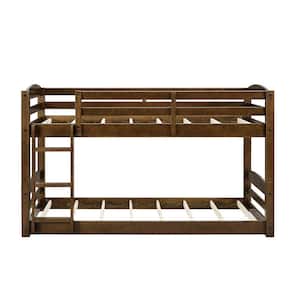 Sierra Mocha Twin Bunk Bed with built in ladder