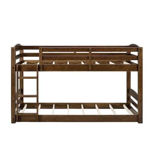 Dorel Living Sierra Mocha Twin Bunk Bed with built in ladder