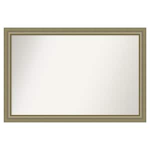 Vegas Silver 50.75 in. x 33.75 in. Custom Non-Beveled Wood Framed Bathroom Vanity Wall Mirror
