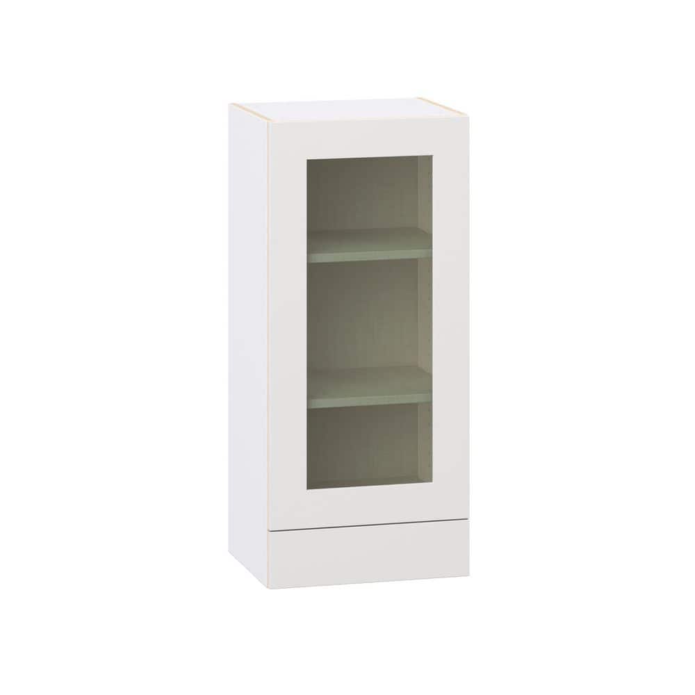 Roseland 18 in. W x 14 in. D x 40 in. H Assembled Shaker Glass Door Specialty Wall Kitchen Cabinet in Warm White price history on PriceWatchPro