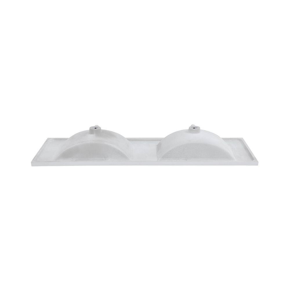 White Ceramic 48" Vanity Top with Double Basins