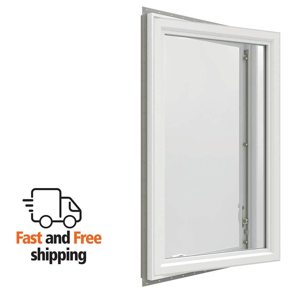 ガラスウィンドウWH JELD-WEN V-2500 51-7/8-in x 61-3/4-in White Exterior White