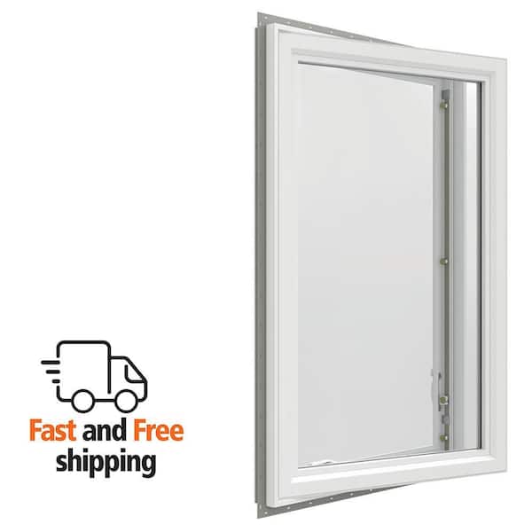 V-4500 Series 29.5 in. x 47.5 in. Double Pane Left-Hand Casement Vinyl LowE White NailFin Frame New Construction Window