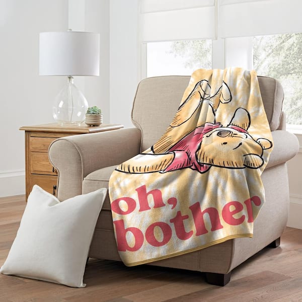 THE NORTHWEST GROUP Pooh Oh Bother Silk Touch Multi-Colored Throw Blanket  1WPH074000001RET - The Home Depot