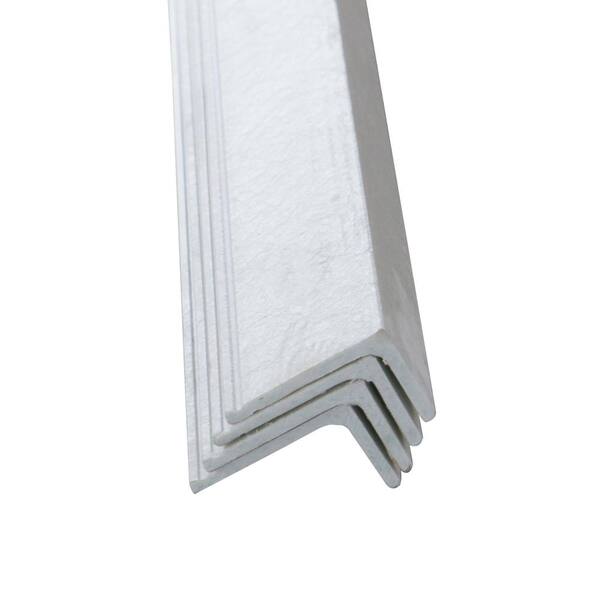 Wellco 96 in. x 1-1/5 in. x 1/8 in. FRP Angle Steel Fence Post, White, (4 Pack)