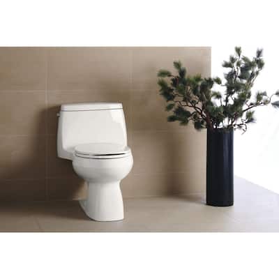 Santa Rosa Comfort Height 1-Piece 1.6 GPF Single Flush Compact Elongated Toilet with AquaPiston Flush in Biscuit