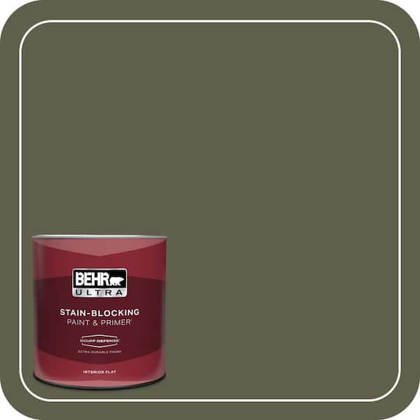 BEHR ULTRA 1 qt. #MQ6-58 Fig Tree Extra Durable Flat Interior Paint & Primer