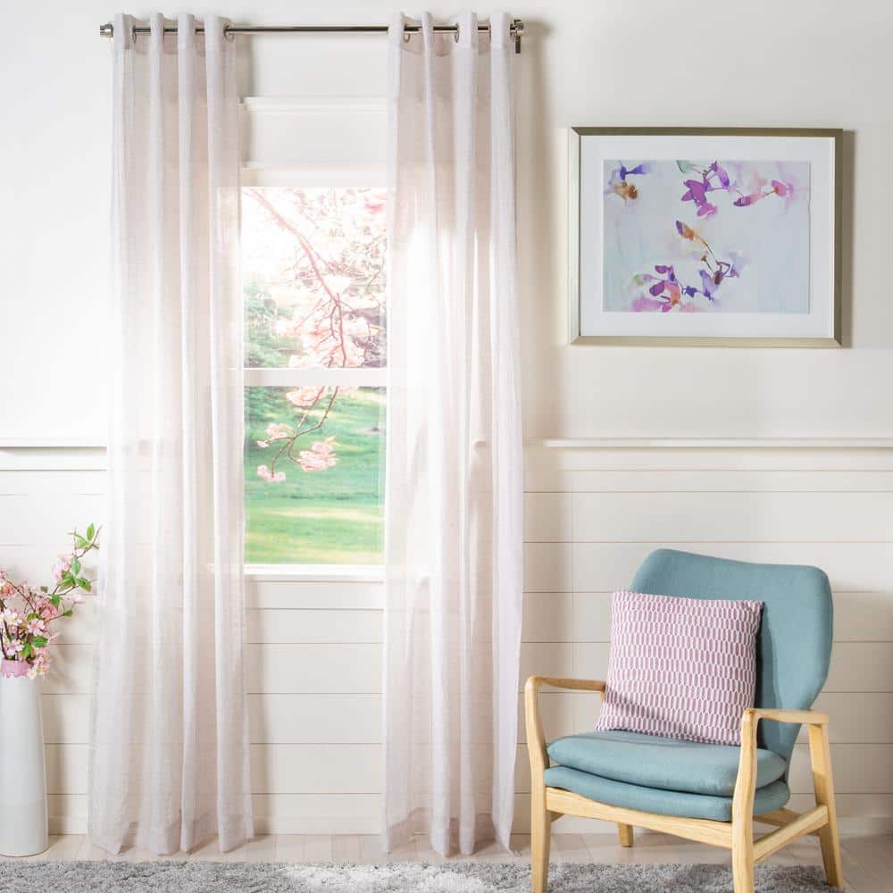 Gray Solid Grommet Sheer Curtain - 52 in. W x 96 in. L price history on PriceWatchPro