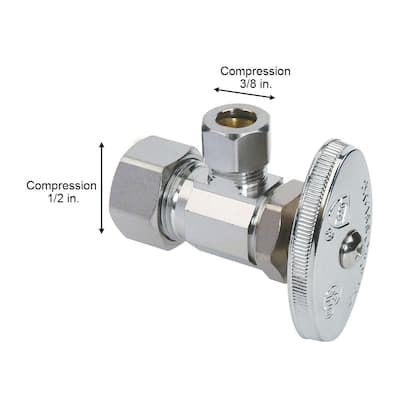 1/2 in. Nominal Compression Inlet x 3/8 in. O.D. Compression Outlet Multi-Turn Angle Valve