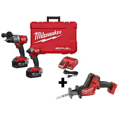 M18 FUEL 18-Volt Lithium-Ion Brushless Cordless Hammer Drill and Impact Driver Combo Kit (2-Tool) W/ HACKZALL